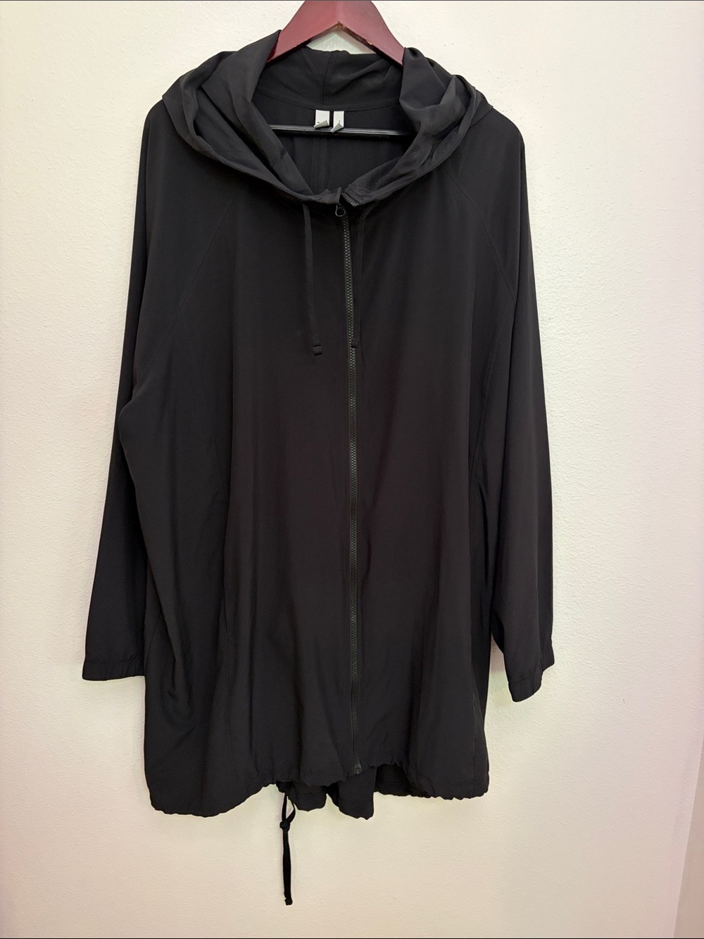 Zella Lightweight Black Full Zip Hooded Plus Size Jacket